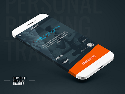 Running App app design iphone mobile programm running sport ui