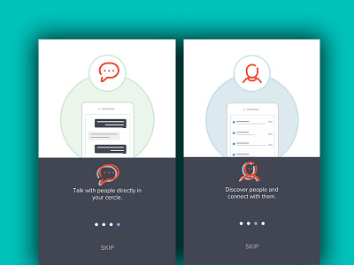 Social App On Boarding app design on boarding
