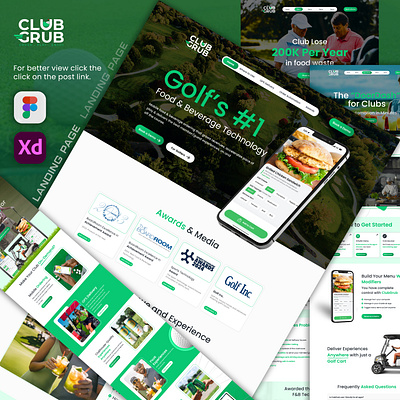 ClubGrub Website Design beverage website design coding delivery website food website design golf golf website hero section home page java landing page user experience user interface web website design wordpress design