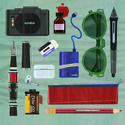 What's In my Bag Illustration illustration