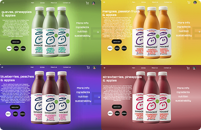 Smoothie drinks online shop branding graphic design motion graphics ui web web design