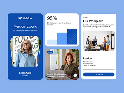 Responsive & Modern UI for Business – Webflow Components business clean component mobile modern responsive ui ux webflow