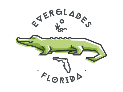 Everglades, Florida erverglades florida gator illustration state tee