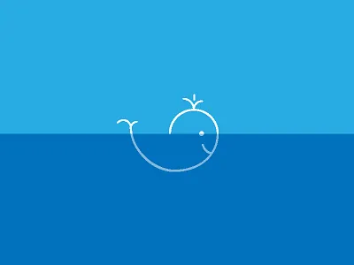 Whaley Great children cute illustration ocean water whale