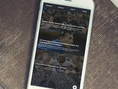 SportsManias App | Concept app articles clean feed news redesign simple sports sportsmanias trending twitter web