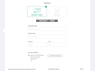 Payment info address billing card invoice payment