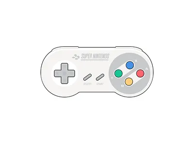 Super Nintendo controller controller illustration manette snes super nintendo video games
