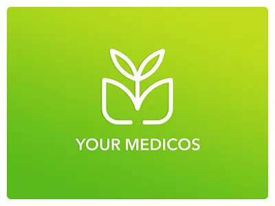 Your Medicos logo brand branding green identity logo logo concept logo design minimal plant