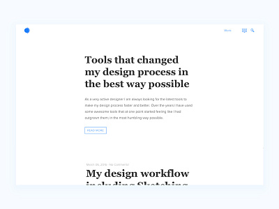 Design Circle blog clean simple ui