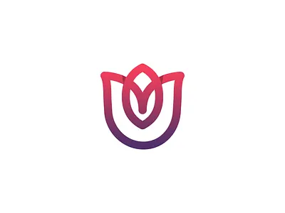 WIP Flower Mark design flat flower icon identity logo mark minimal nature symbol