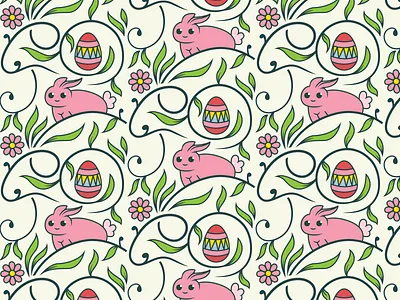 Free Easter Bunny Seamless Vector Pattern bunny download easter freebie pattern seamless seamless pattern surface design vector