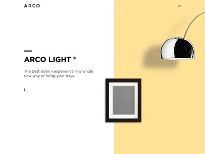 Lamp Website UI bold design flat front end home home page lamp minimal ui ux web design website