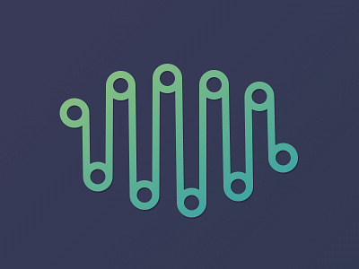 Chemistry or sound chemistry circles connected sound wave