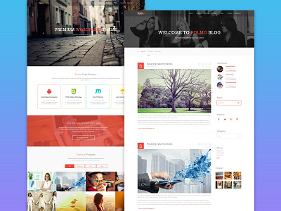 Polmo Creative clean minimal multi purpose responsive ui web webdesign