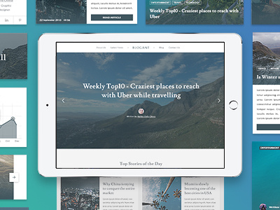 Blogant - UI Kit for Blogs & Magazines article blog design freelance interface italy kit magazine photo ui ui kit website