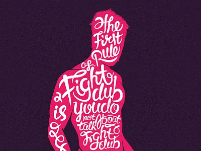 Tyler durden burden club fight lettering tyler