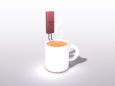 Tea Boy biscuit bourbon c4d illustration tea