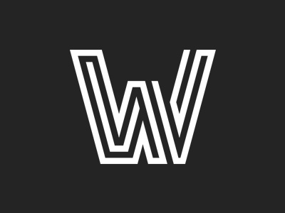 Puzzle "W" concept creative design identity illustration letter logo logotype mark simple symbol w