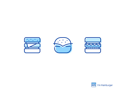 Hi,I'm Hamburger food hamburger icon illustartion