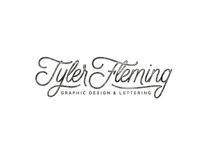 Tyler Fleming Script brand branding custom hand lettering lettering logo script texture type typography