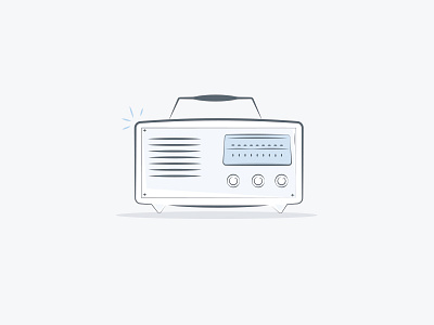 Vintage Radio audio icons illustration oscilloscope previews radio