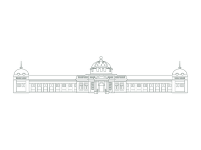 Special Hospital for Rehabilitation Koviljaca drawing illustration line spa vector