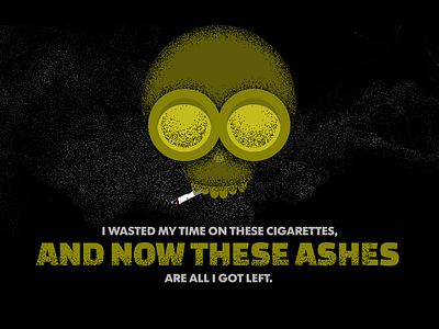 Skuller Series #5: These Ashes… dark dream illustration life poster simple skull vector