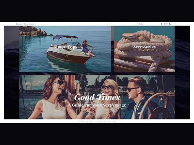 Vintage Web Design 2 - Boat Cover Supply boat classic dark design moody nautical ocean vintage web web design