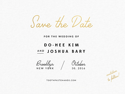 Save the Date - Exploration brooklyn personal print save the date stationery typography wedding