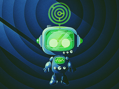Robo No. 3 destroyer glowing harsh lighting illustration illustrator robo robot san diego vector
