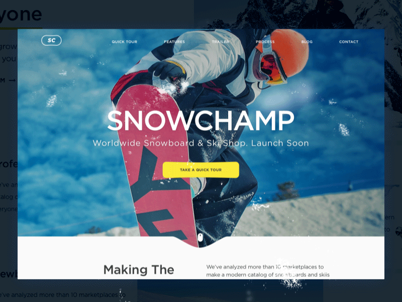 Landing Page Concept animation landing parallax ui web design