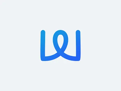 W logo blue