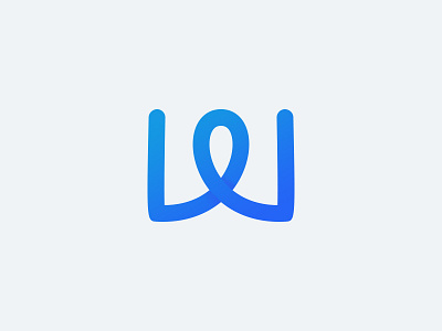 W logo blue