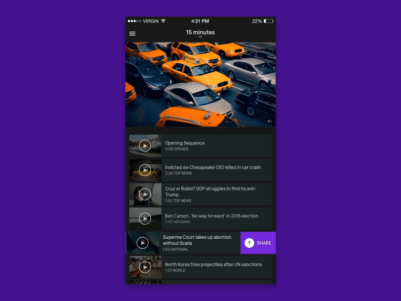 TV APP - Side Bar Animation ae animation branding side bar
