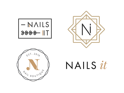 Nail Salon logo drafts cosmetics elegant logo luxurious manicure nail salon nails