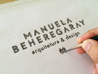 Manuela Beheregaray Logo Development architect architecture branding high end industriahed logo design new logo