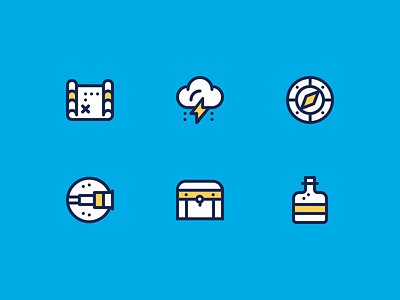 Treasure Hunt Icons creative design df icon set pixel perfect treasure hunt