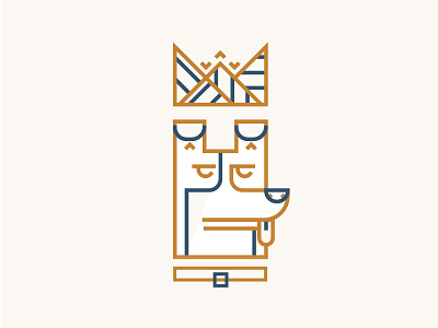 King Dog chicago crown dog gold illustration king sketch