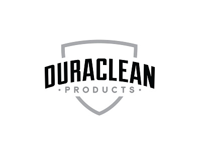 Duraclean Logo Badge badge branding clean cleaning logo manufacturing modern sans serif shield simple