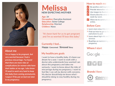 Persona Design for Healthcare Company healthcare persona