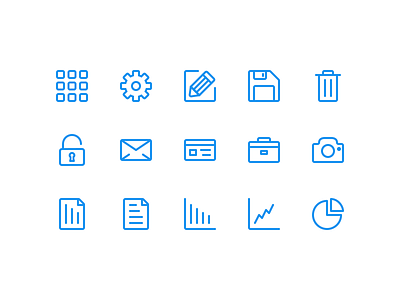 Totum - Icons asset credit card data edit finance fintech floppy disk graphs pie chart report settings web analytics