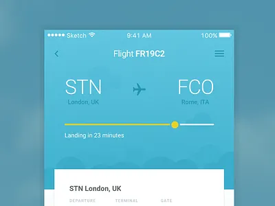 Flight App Idea app design flight mobile tracker ui