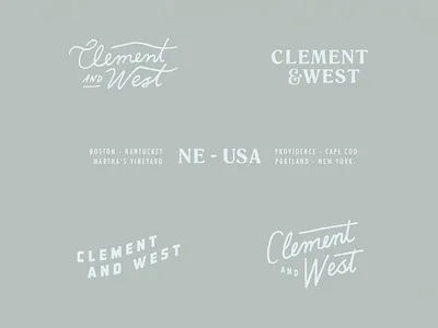 NE - USA antique badge clement and west emblem hip icon lettering logo old school photographers type vintage
