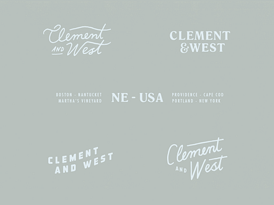 NE - USA antique badge clement and west emblem hip icon lettering logo old school photographers type vintage