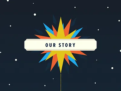 Our Story navigation space star timeline