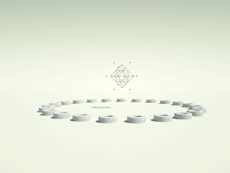 Fountain 3d abstract c4d cgi cinema4d gif letter modeling octane render wood