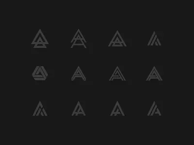 Fricken A's aa branding double a identity logo monogram