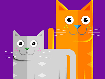 Cats animal cats design illo illustration meow