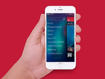 App Menu app coca cola hand ios ui ux
