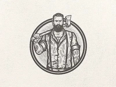 Hipster Lumberjack axe beard drawing hipster lumberjack sketch tattoo